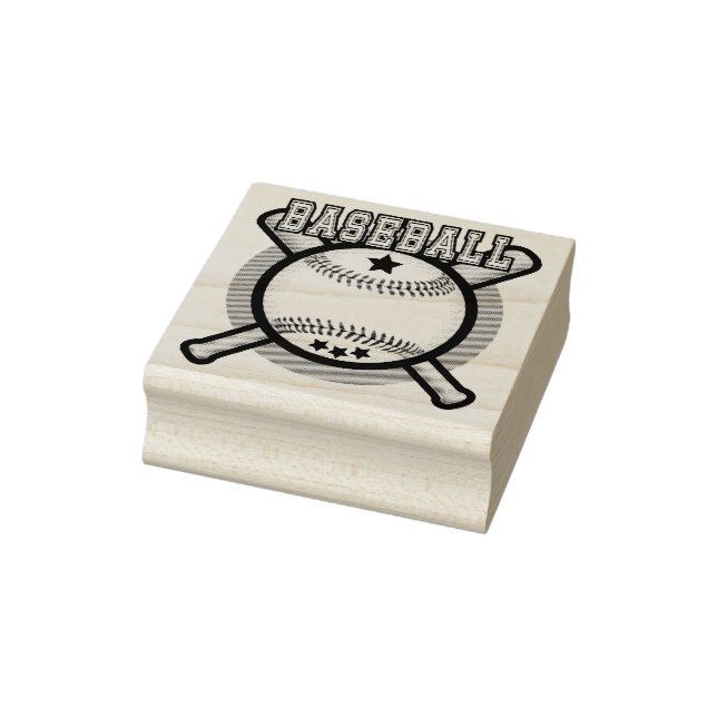 Baseball Logo Rubber Stamp (Stamp)