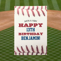 Baseball Look Add Your Name and Year Birthday