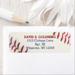 Baseball Look Personalised Label<br><div class="desc">These sporty Return Address Labels will look fabulous on any 'Save the Date',  Invitation or Thank You Note. In fact,  they'll look great on any correspondence!

Available as part of the Baseball Texture Collection.</div>