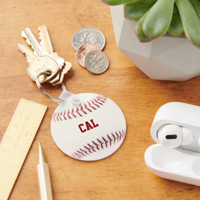 Baseball Look Personalized Keychain (Desk)