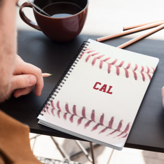 Baseball Look Personalized Spiral Notebook