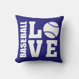 Baseball Love Blue Cushion