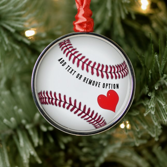 Baseball Love Christmas Metal Tree Decoration (Tree)