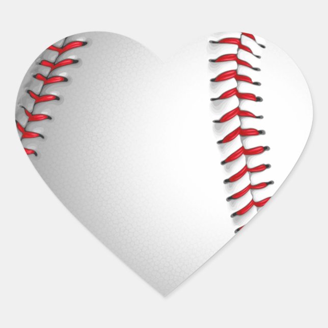 Baseball Love - Popular American Sports Heart Sticker (Front)