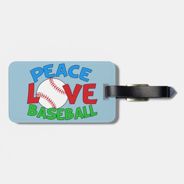 Baseball Love Sports Luggage Tag (Back Horizontal)
