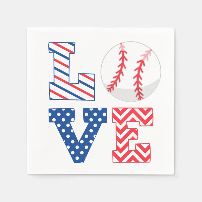 Baseball Love Sports Napkin (Front)
