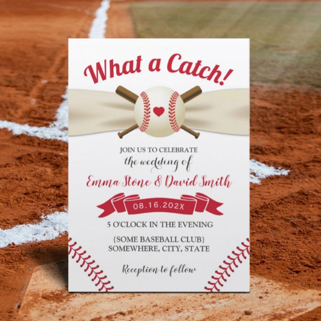 Baseball Love Sports Theme Summer Wedding Invitation (Creator Uploaded)