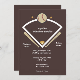 Baseball  love sports Theme Wedding Invitations