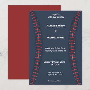 Baseball  love sports Theme Wedding Invitations