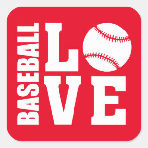 Baseball Love Square Sticker