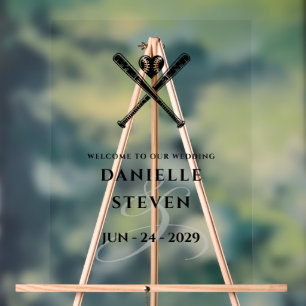 Baseball Love Welcome Acrylic Sign