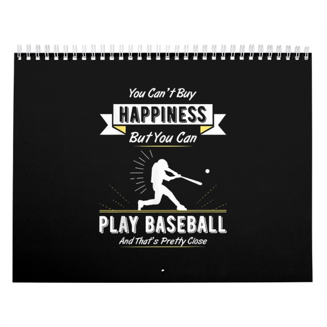 Baseball Lover Gift For Baseball Team Player Calendar (Cover)