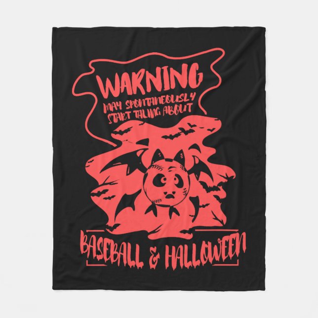 Baseball Lover Halloween Gift Costume Fleece Blanket (Front)