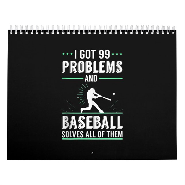 Baseball Lover Novelty Gift For Baseball Fan Calendar (Cover)