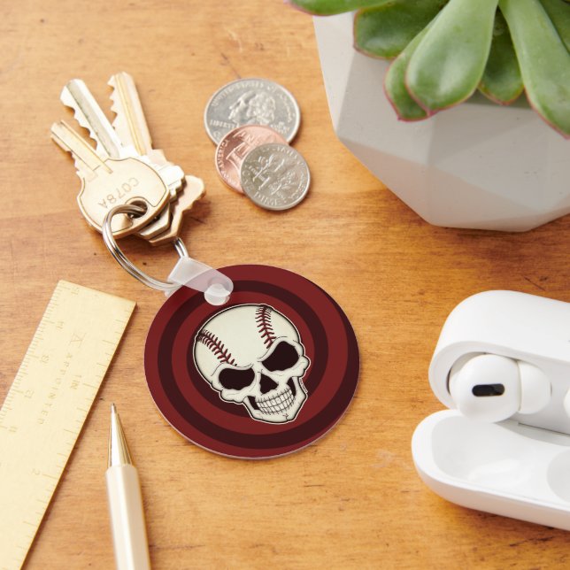 Baseball Lover Til Death Screwball Graphics Key Ring (Desk)