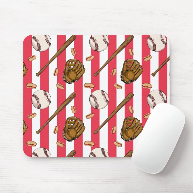 Baseball Lovers Mousepad (With Mouse)