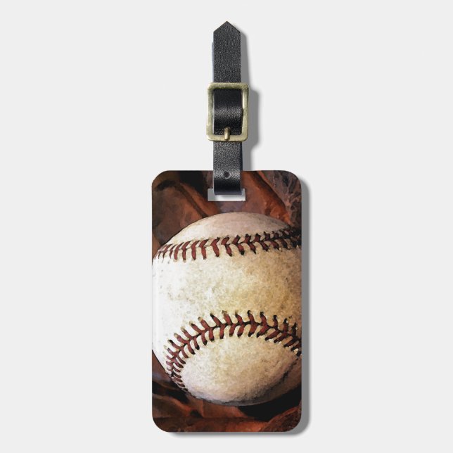 Baseball Luggage Tag (Front Vertical)