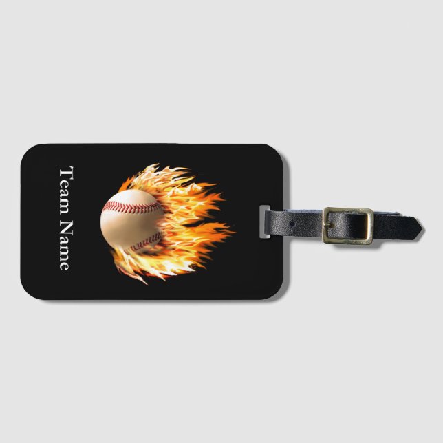 Baseball Luggage Tag : Baseball Bag Tag (Front Horizontal)