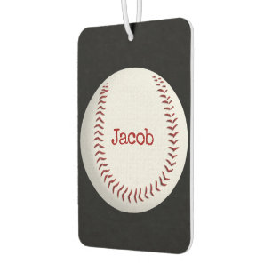 Baseball Macro With Name Car Air Freshener