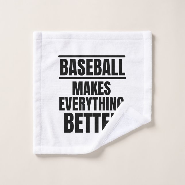 Baseball make everything better wash cloth (Wash Cloth)