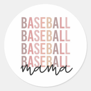 Baseball Mama   Baseball Mum Gifts Classic Round Sticker