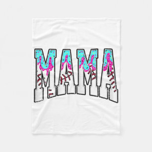 Baseball Mama Coquette Bow Game Day Baseball Mom M Fleece Blanket