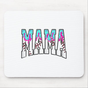 Baseball Mama Coquette Bow Game Day Baseball Mum M Mouse Mat