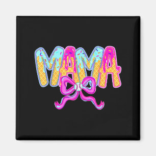 Baseball mama drip ice cream baseball mum mother's magnet