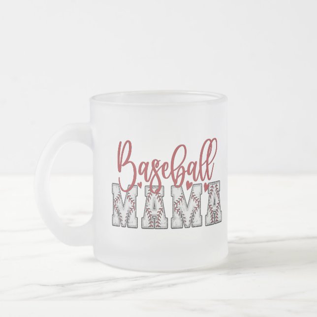 Baseball Mama Frosted Mug (Left)