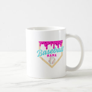 Baseball Mama Home Plate Ice Cream Drip With Sprin Coffee Mug