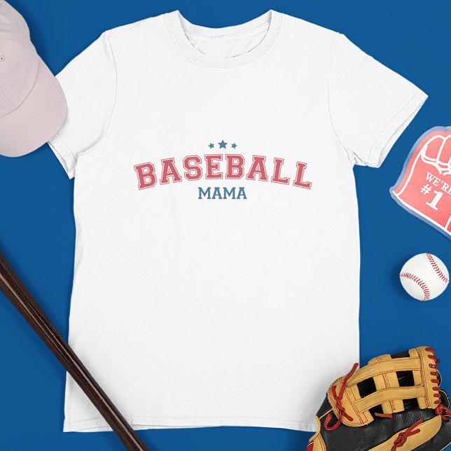 Baseball Mama in Red and Blue T-Shirt (Creator Uploaded)