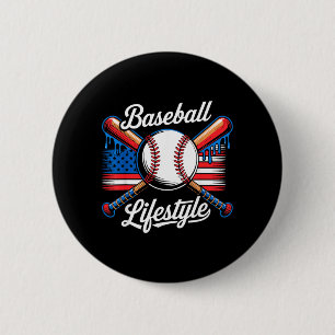 Baseball Mama Mummy Mum Bro Ice Cream Drip Mothers 6 Cm Round Badge