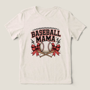 Baseball Mama T-Shirt Proud Mum Game Day Sports Fa Tri-Blend Shirt