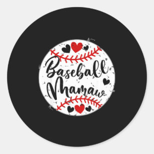 Baseball mamaw women love funny cute mothers day classic round sticker
