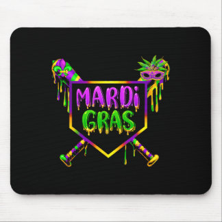 Baseball Mardi Gras Carnival Party Mask Ice Cream Mouse Mat