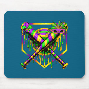 Baseball Mardi Gras Carnival Party Mask Ice Cream  Mouse Mat