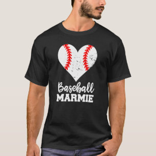 Baseball Marmie Baseball Heart Grandma Marmie T-Shirt
