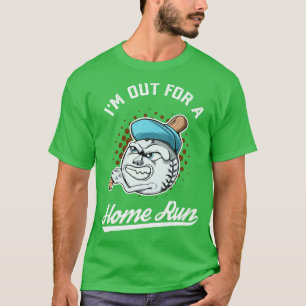 Baseball Mascot Out For A Home Run  T-Shirt