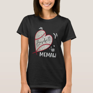 Baseball Memaw Family Matching Players Team Memaw T-Shirt