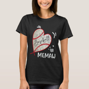 Baseball Memaw Family Matching Players Team Memaw T-Shirt
