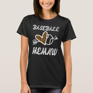 Baseball Memaw Proud Baseball Family Leopard Bigge T-Shirt