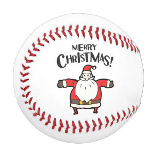 Baseball Merry Christmas with Santa Claus 