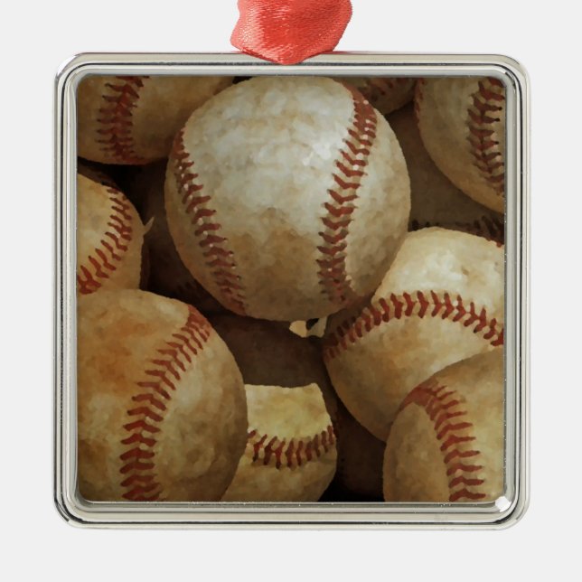 Baseball Metal Tree Decoration (Front)
