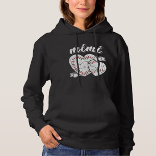Baseball Mimi Heart Ball Cool Baseball Proud Grand Hoodie