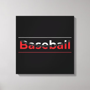 Baseball - Minimalist Art Geometric Arch Canvas Print