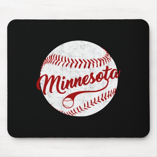 Baseball Minnesota Team Love Baseball National Pas Mouse Mat (Front)