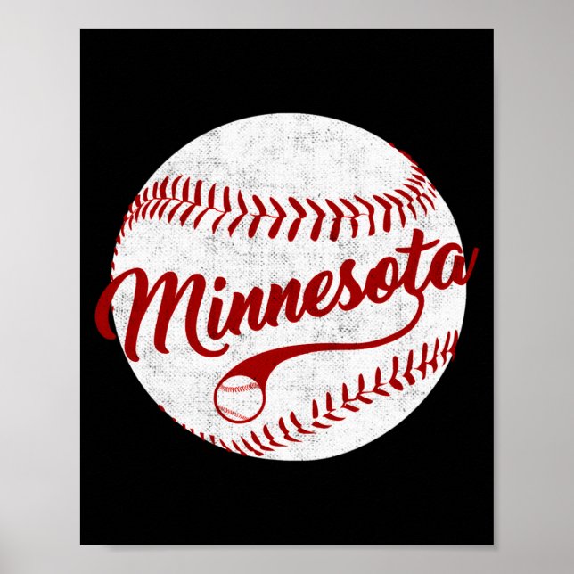 Baseball Minnesota Team Love Baseball National Pas Poster (Front)