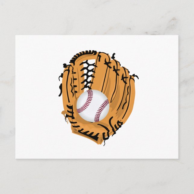 Baseball Mitt and Ball Postcard (Front)