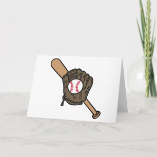 Baseball Mitt & Bat Card