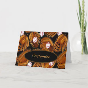 Baseball Mitts Blank Card